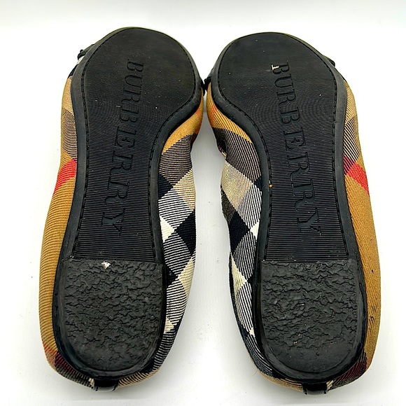 Burberry Authentic Classic Pattern Ballet Slip On Slipper Shoes **Sz 39.5/9.5** - Picture 4 of 10